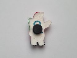 Kylskåpsmagnet Tomte med gran