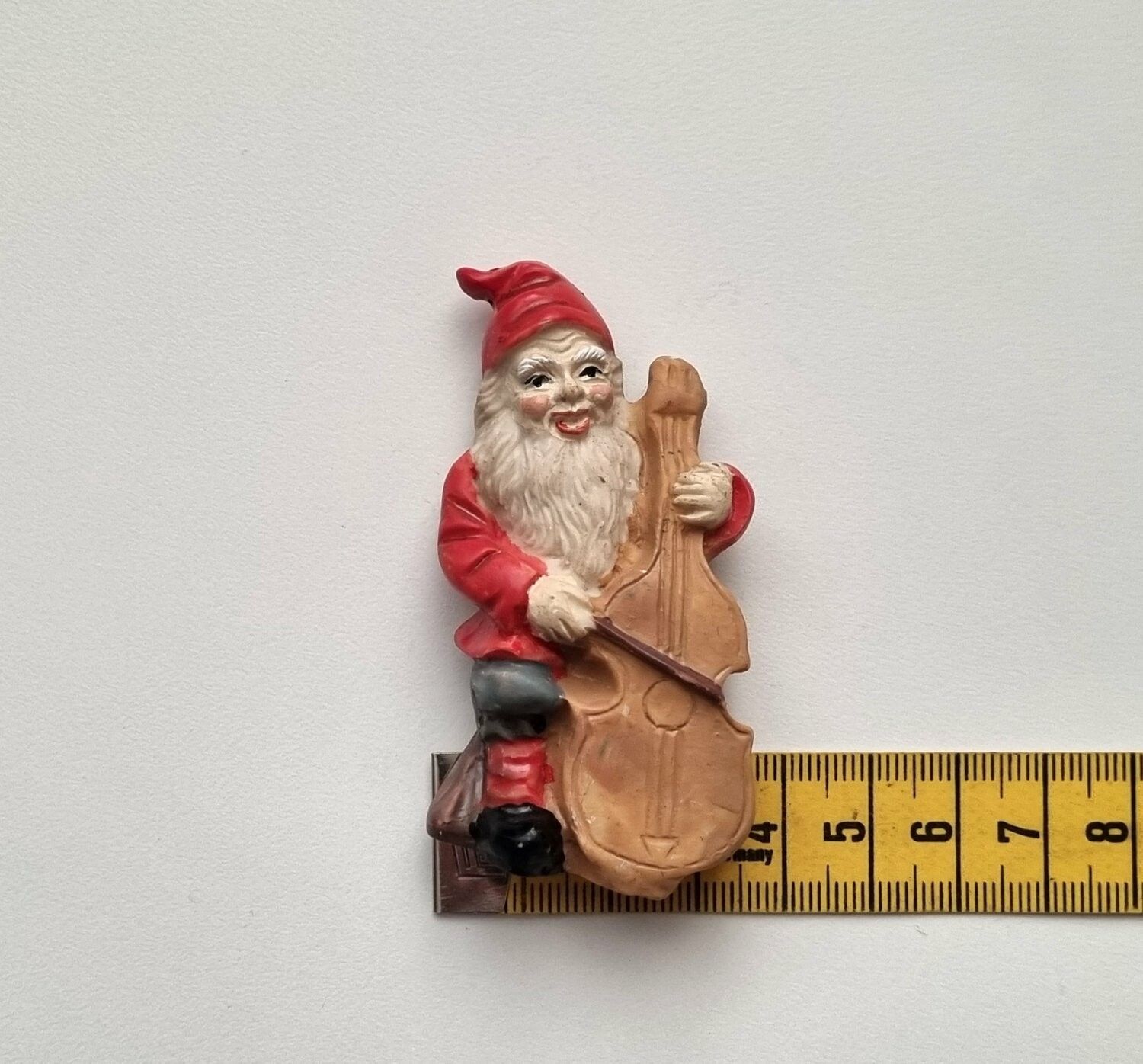 Kylskåpsmagnet Tomte med musikinstrument