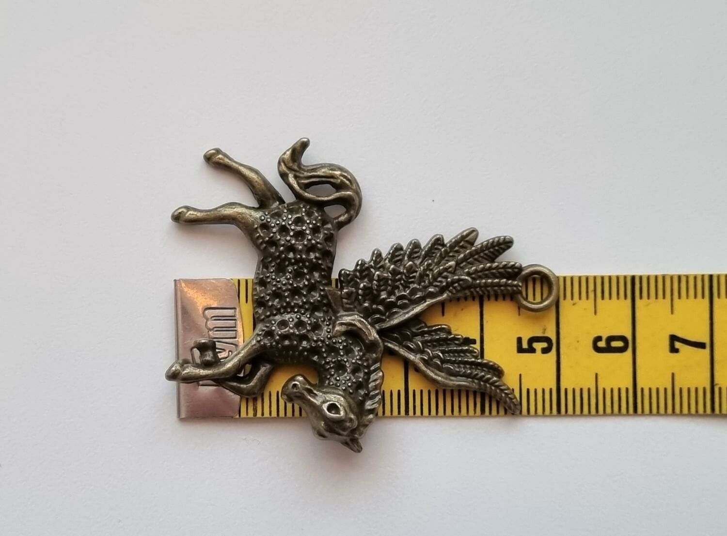1 st detaljerad enhörning. Berlocker / hänge / charm (bronsfärgad)