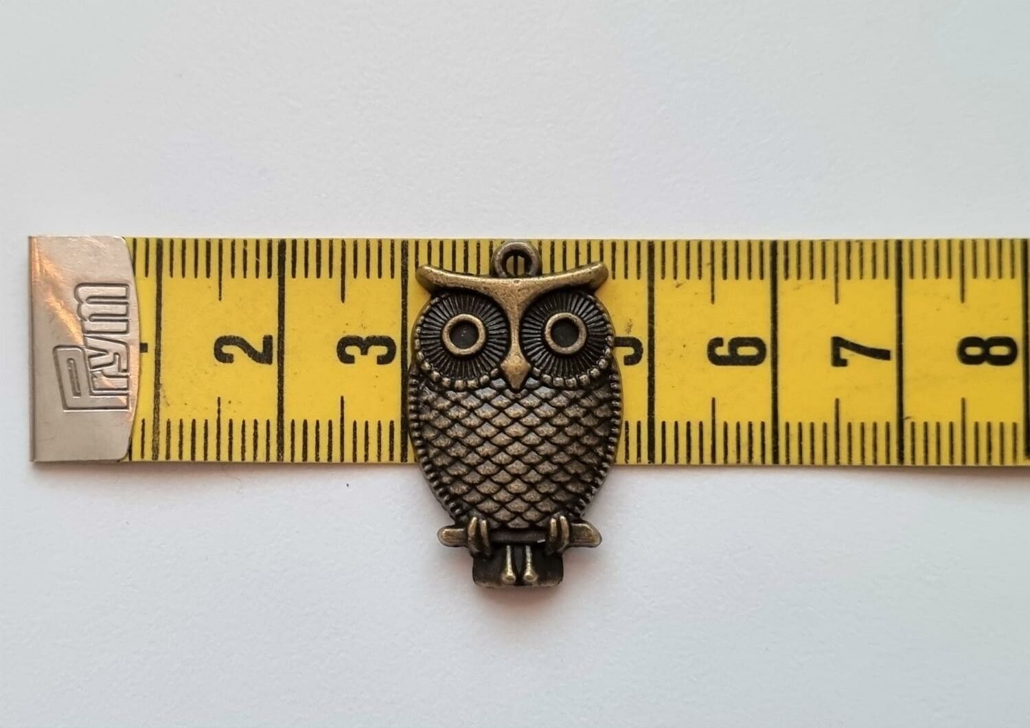 1 st Uggla. Berlocker / hänge / charm (bronsfärgad)