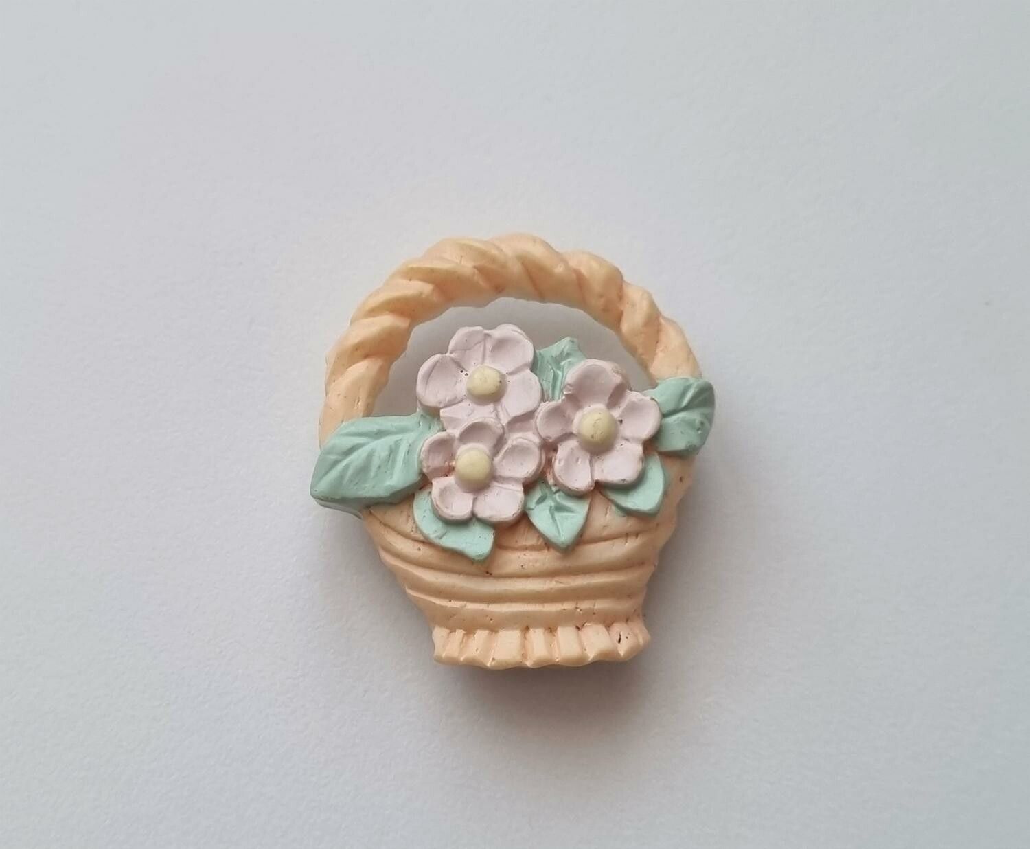 Kylskåpsmagnet - Korg med blommor