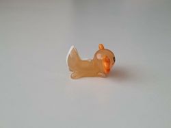 Söt orange axolotl, miniatyr för dekoration, dockskåp med mera