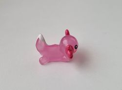 Söt cerise axolotl, miniatyr för dekoration, dockskåp med mera