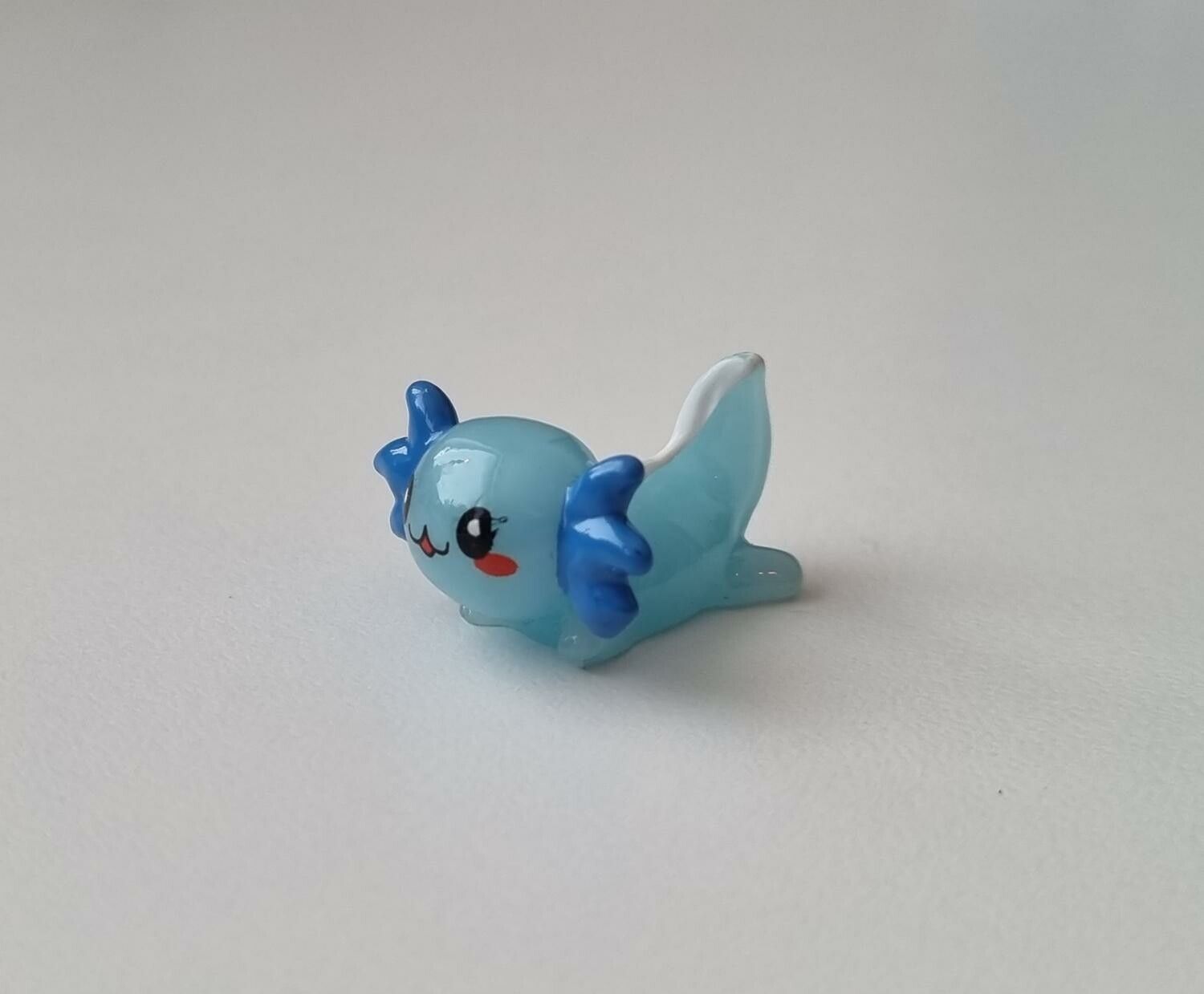 Gullig liten axolotl, miniatyr