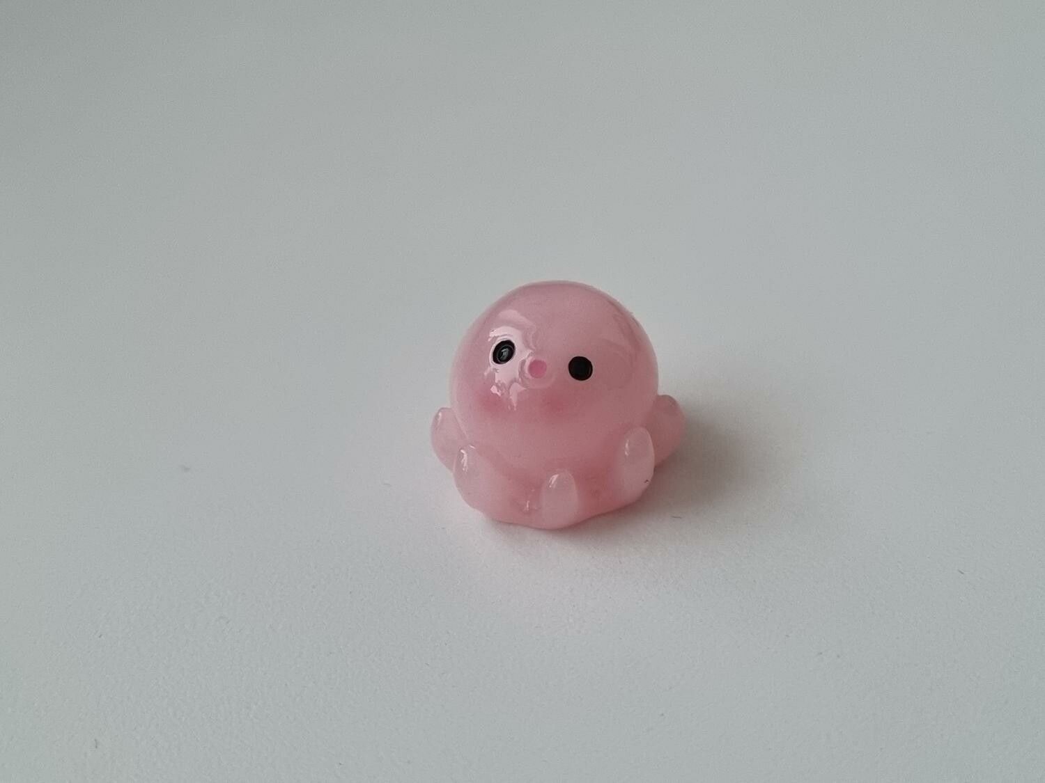 Gullig liten rosa bläckfisk, miniatyr