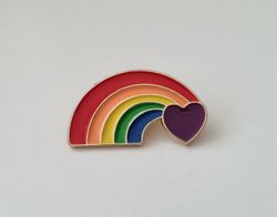 Pins, HBTQ - Regnbåge med hjärta