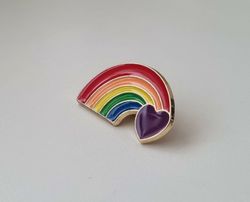 Pins, HBTQ - Regnbåge med hjärta