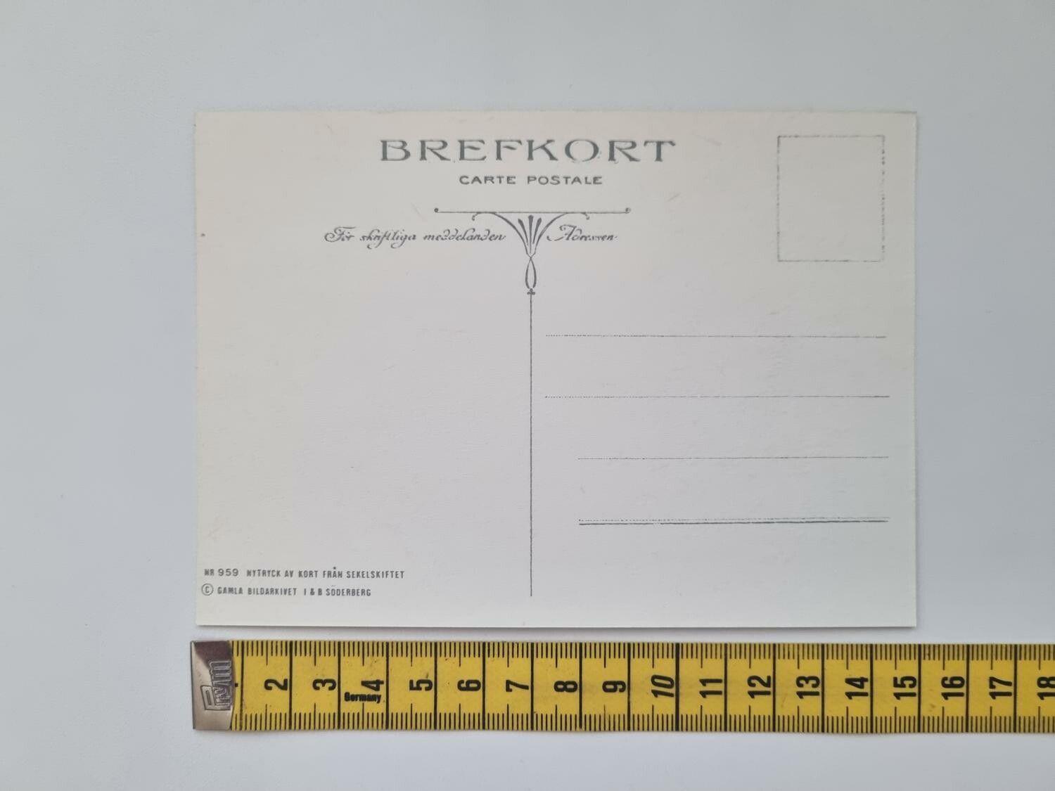 Vykort - Brefkort Nr 959, Hjärtlig gratulation