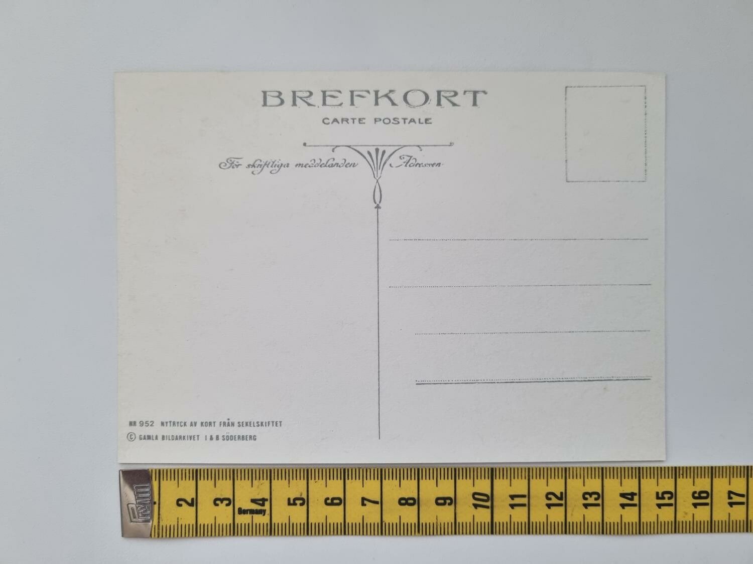 Vykort - Brefkort Nr 952