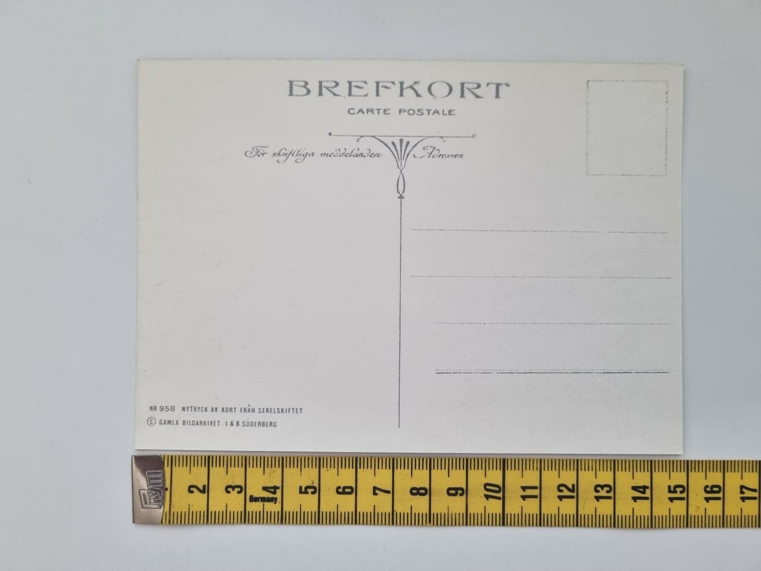 Vykort - Brefkort Nr 958