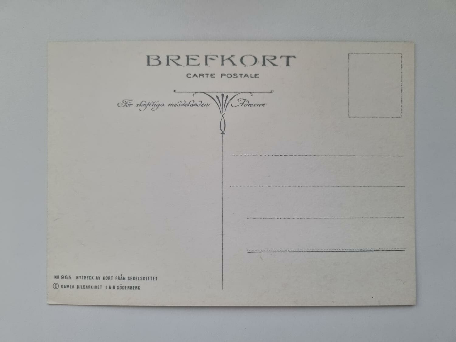 Vykort - Brefkort Nr 965