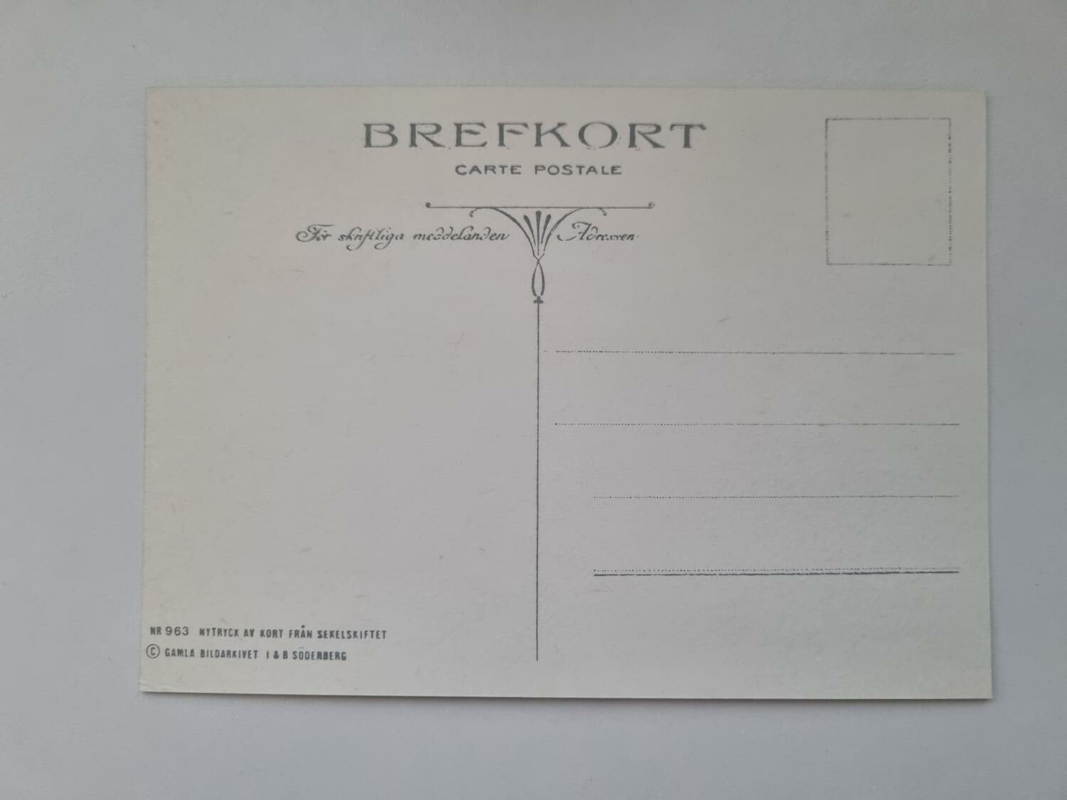 Vykort - Brefkort, hjärtlig gratulation