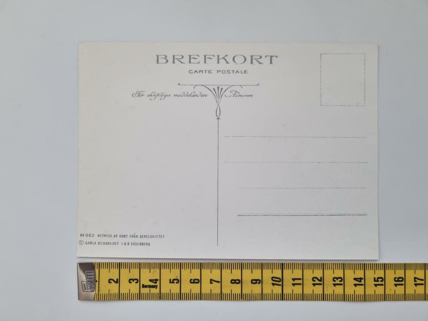 Vykort - Brefkort, hjärtlig gratulation