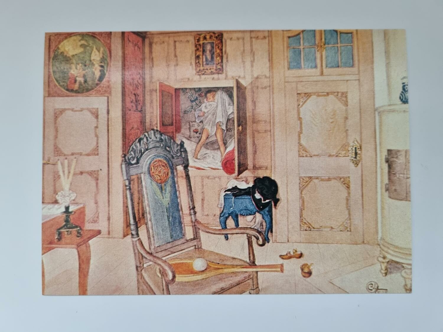 Vykort - Carl Larsson, Gammelrummet