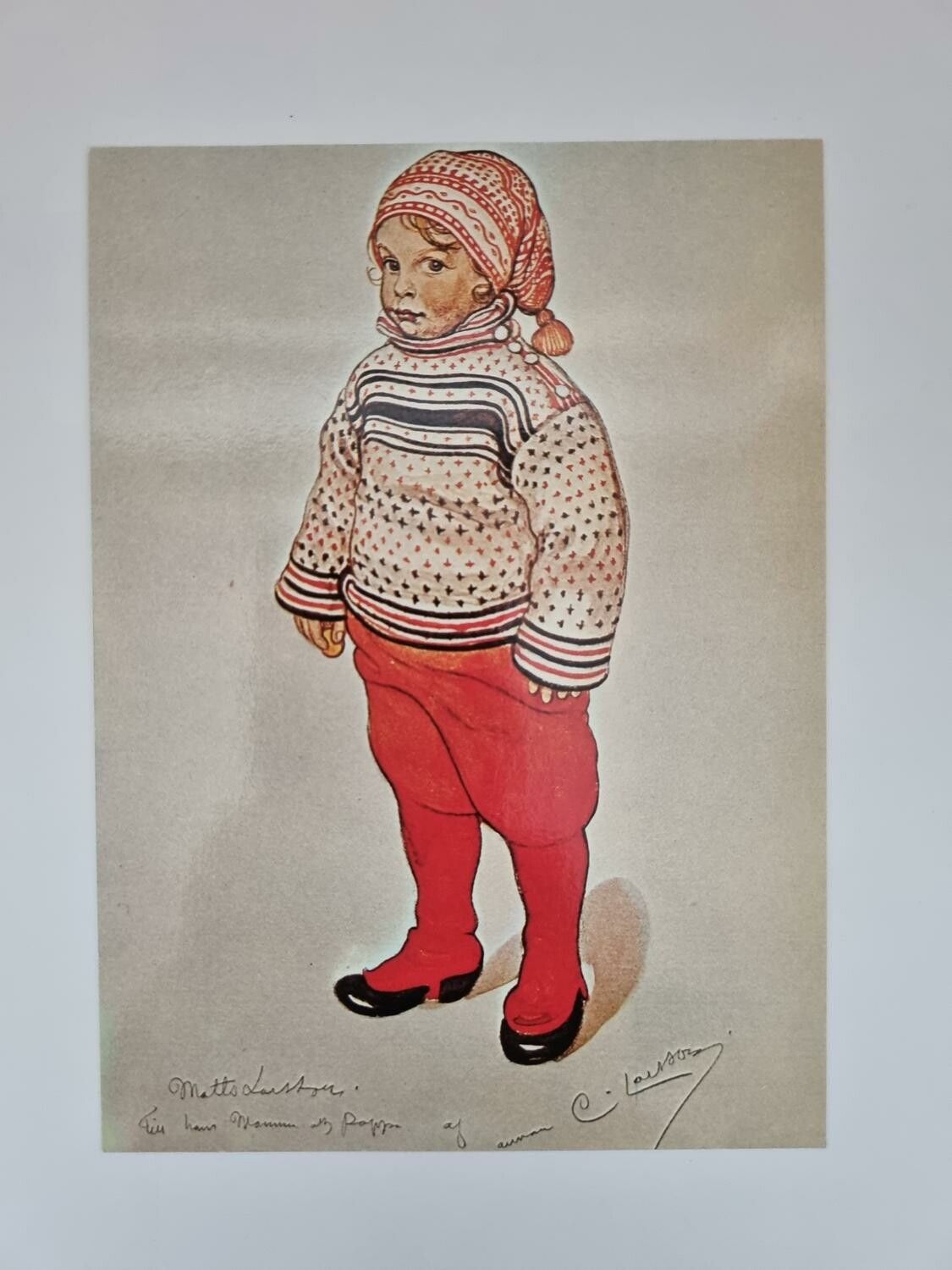 Vykort - Carl Larsson, Matts