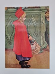 Vykort - Carl Larsson, Rödkappan