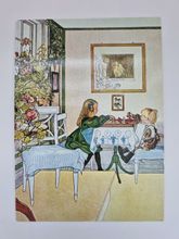 Vykort - Carl Larsson, Schackspelet