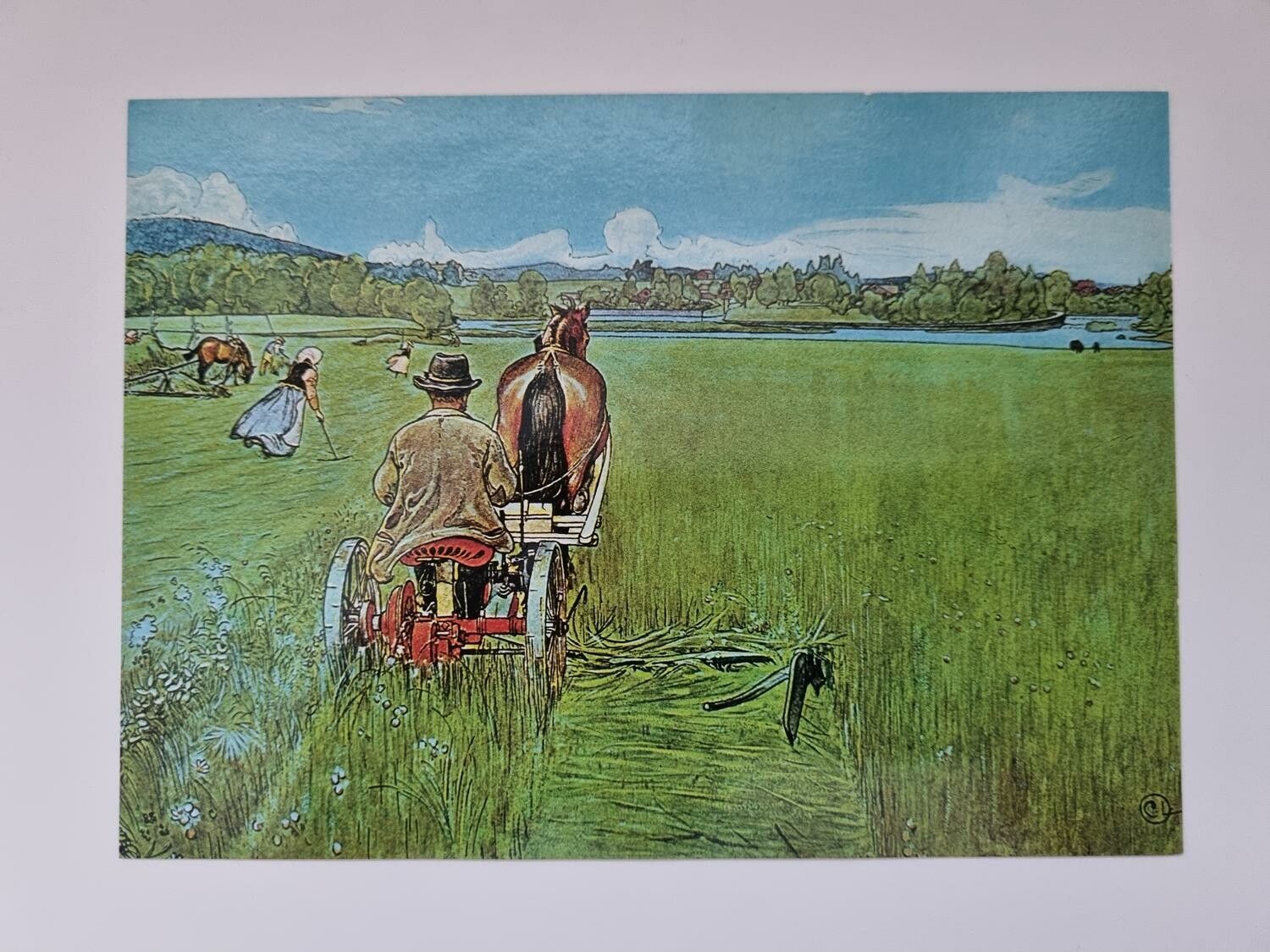 Vykort - Carl Larsson, Slåttern
