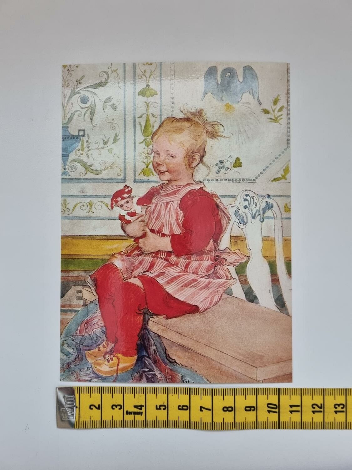Vykort - Carl Larsson, Lisbeth med docka