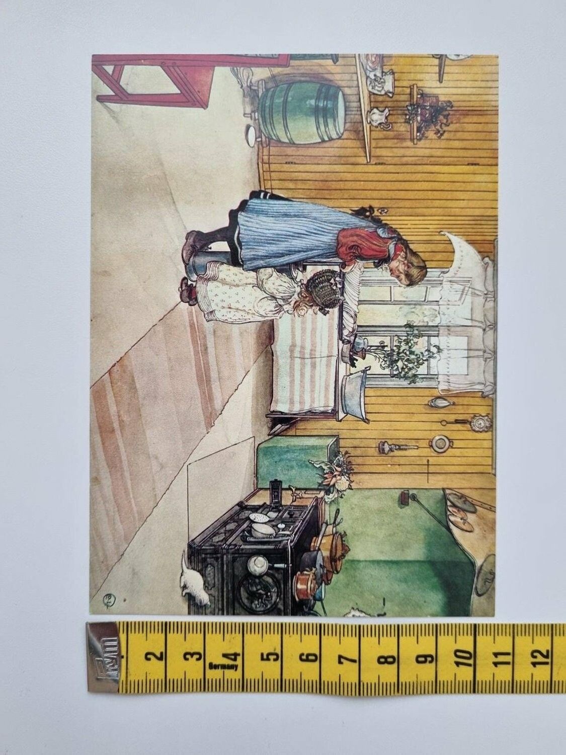 Vykort - Carl Larsson, Köket