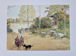 Vykort - Carl Larsson, Gårdsplanen
