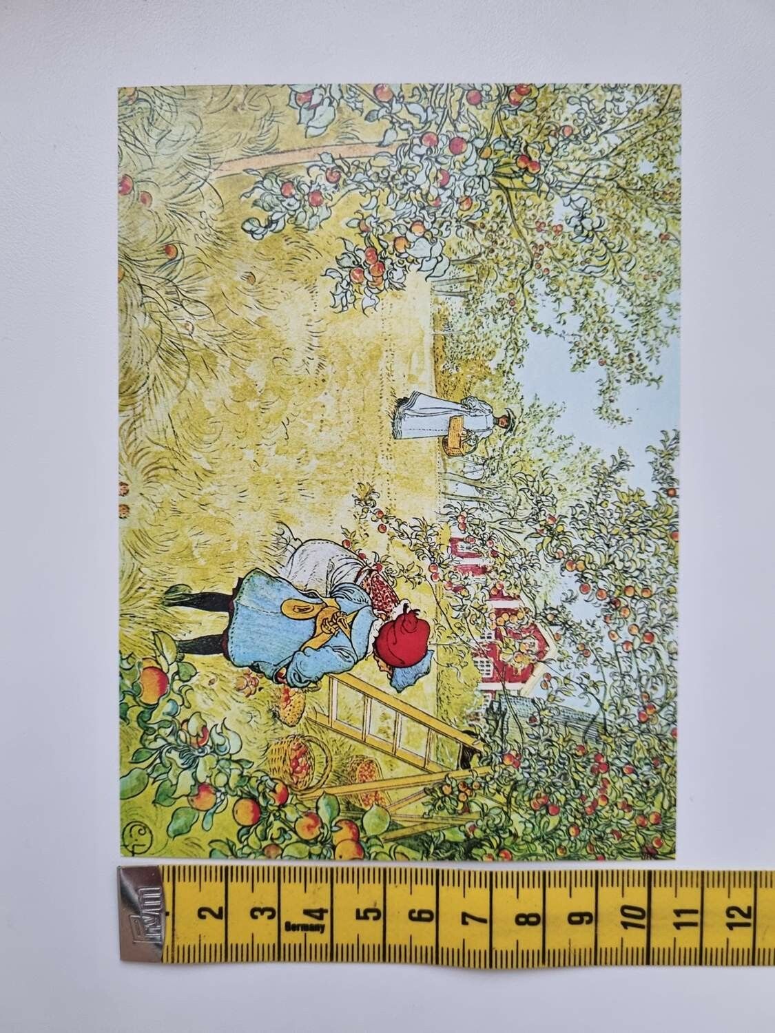Vykort - Carl Larsson, Äppelskörden
