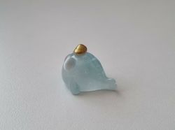 Handmålad liten fisk / sagofigur, miniatyr