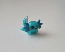 Gullig liten axolotl, miniatyr