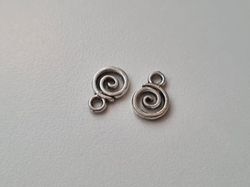 Spiraler, berlocker (2 st silverfärgade)
