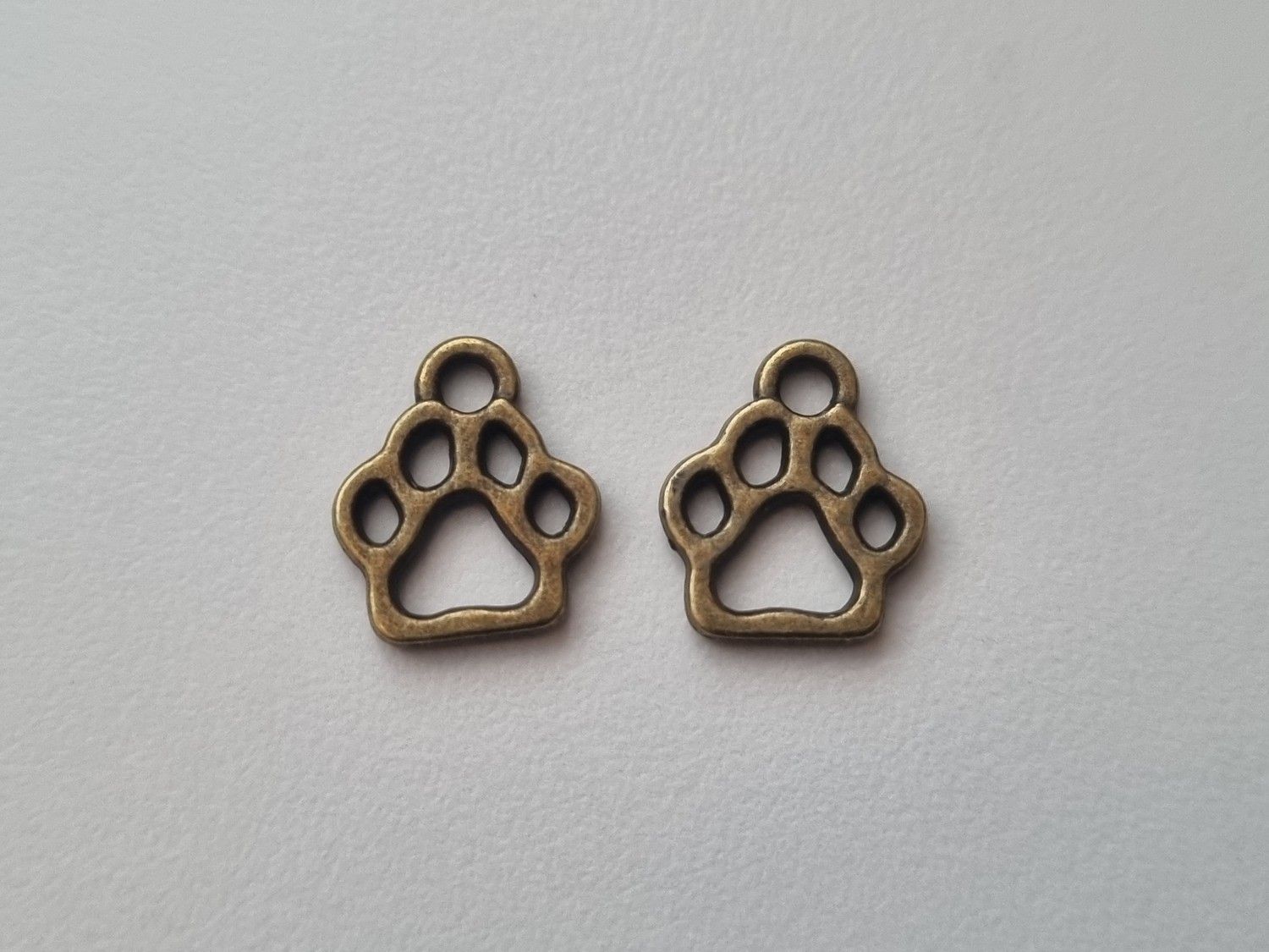 Berlocker Hundtassar (2 st bronsfärgade)