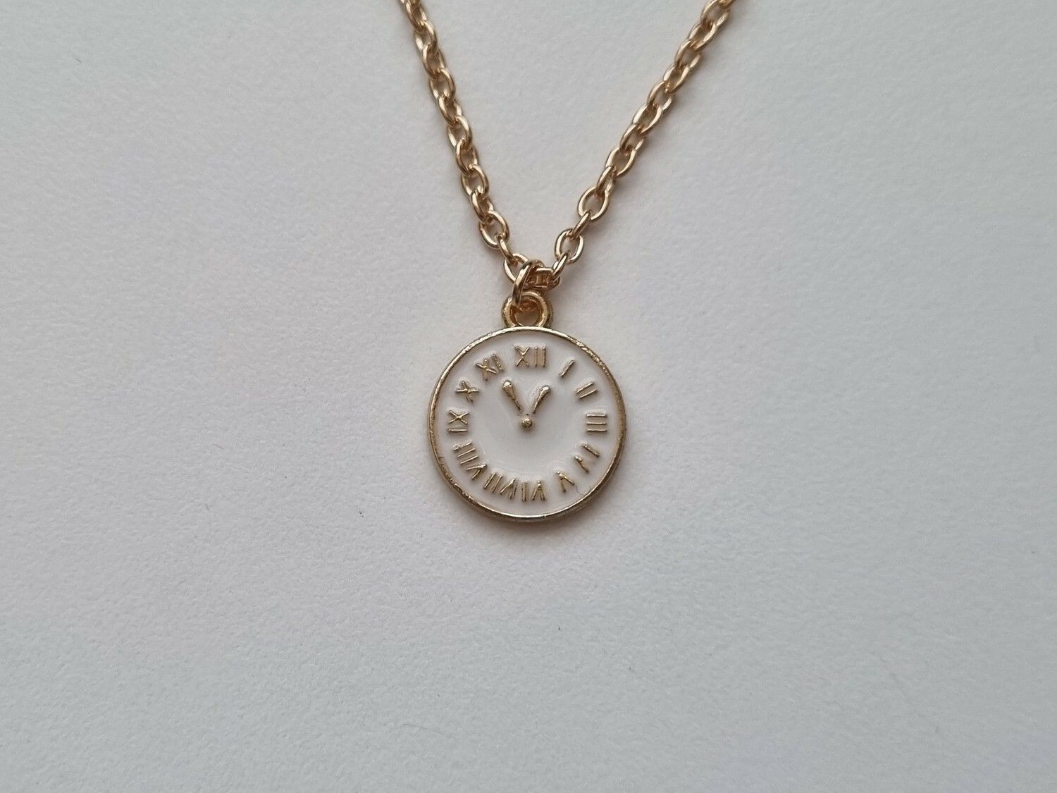Halsband Vit Klocka