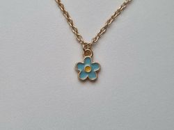 Halsband Ljusblå Blomma