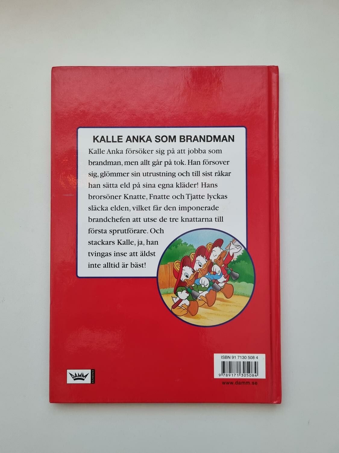 Kalle Anka som brandman, bok / barnbok
