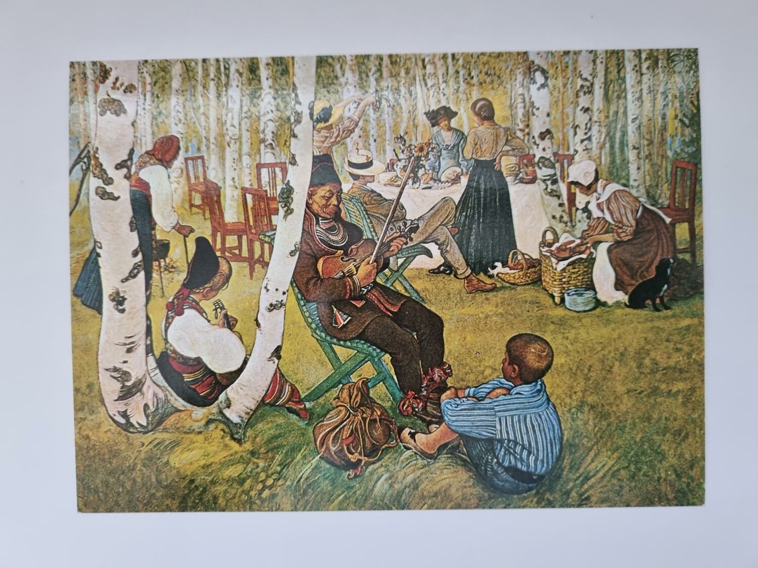 Vykort - Carl Larsson, Frukost i det gröna