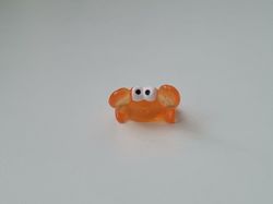 Gullig liten orange krabba, miniatyr