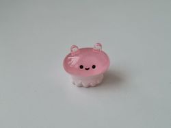 Gullig liten rosa sagofigur, miniatyr
