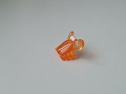 Gullig liten orange krabba, miniatyr