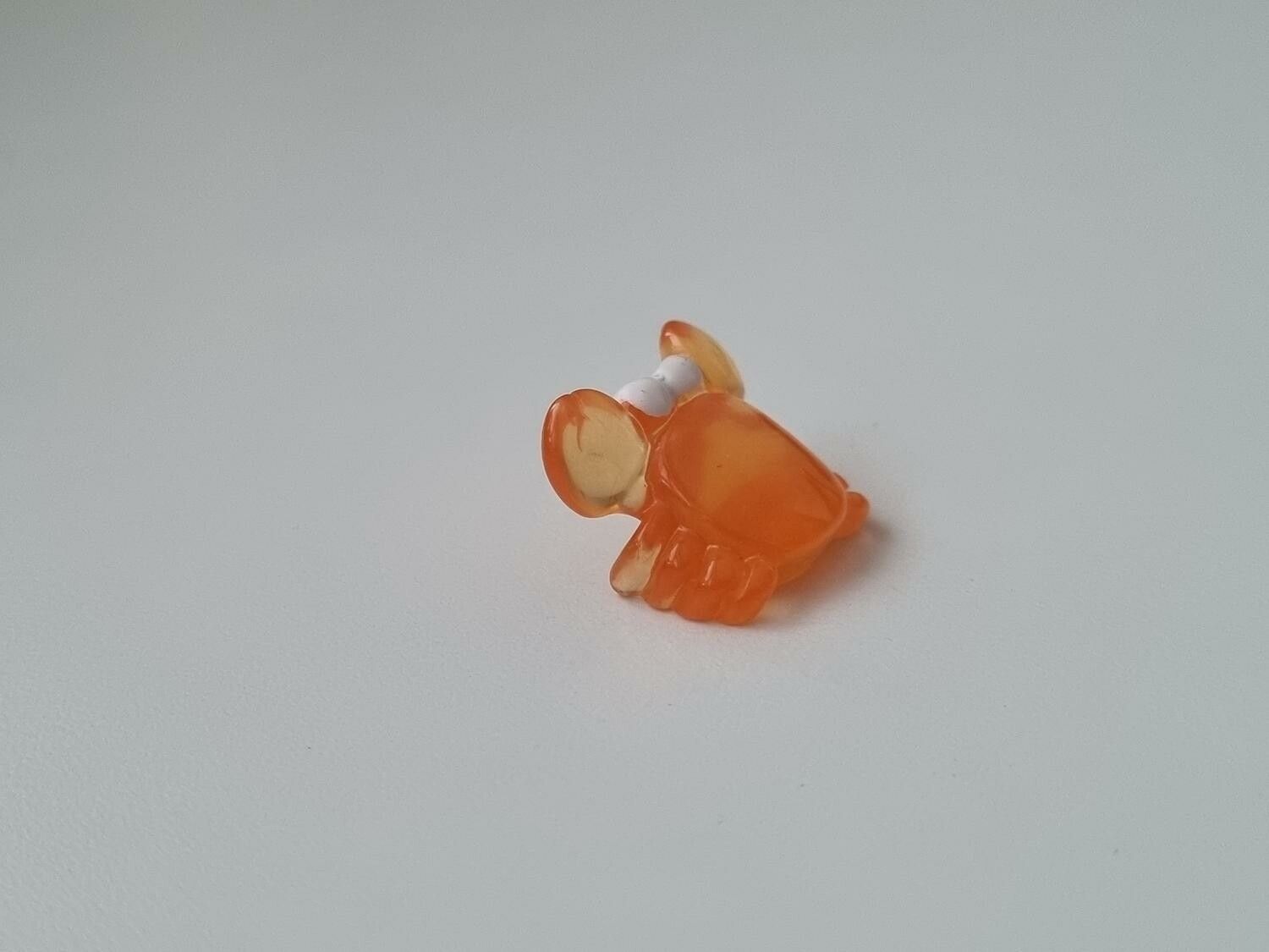Gullig liten orange krabba, miniatyr