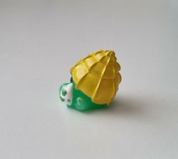 Handmålad liten bläckfisk, minibläckfisk / miniatyr