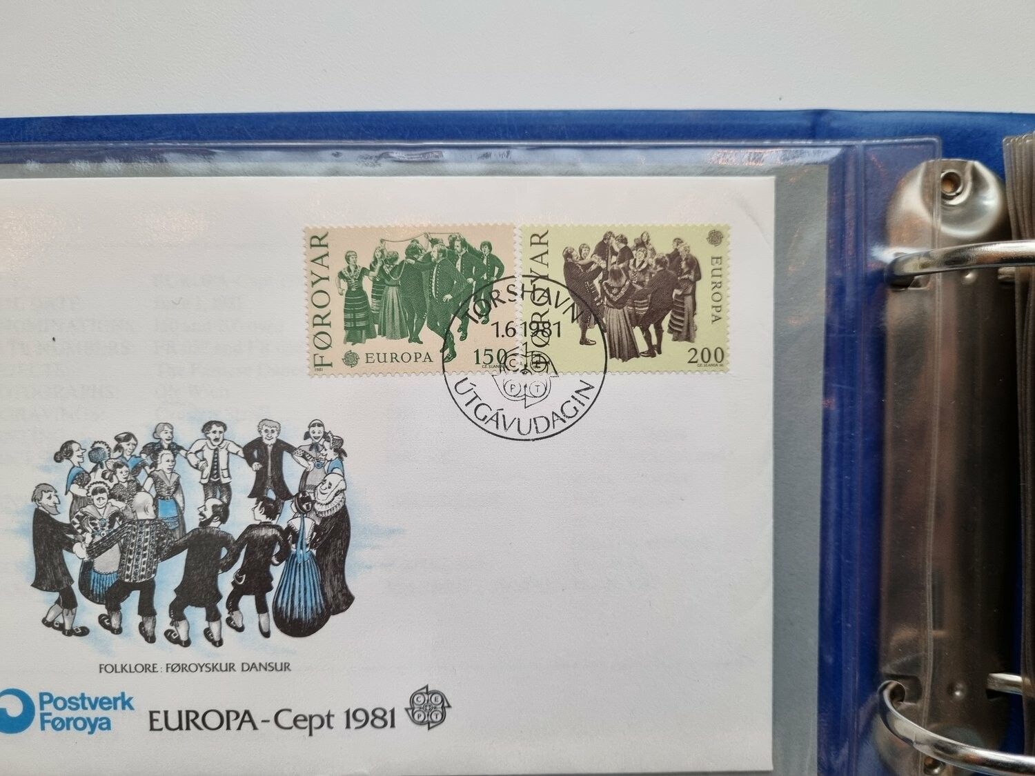 Album, 39 st brev samt frimärken över Färöarna