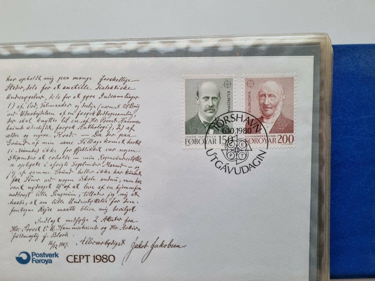 Album, 39 st brev samt frimärken över Färöarna