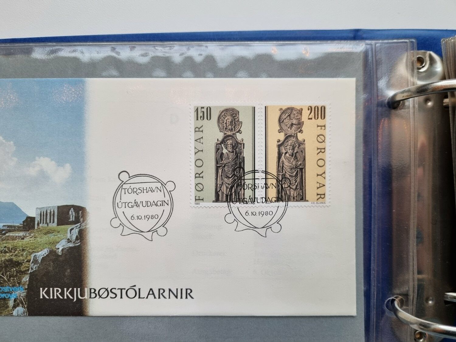 Album, 39 st brev samt frimärken över Färöarna