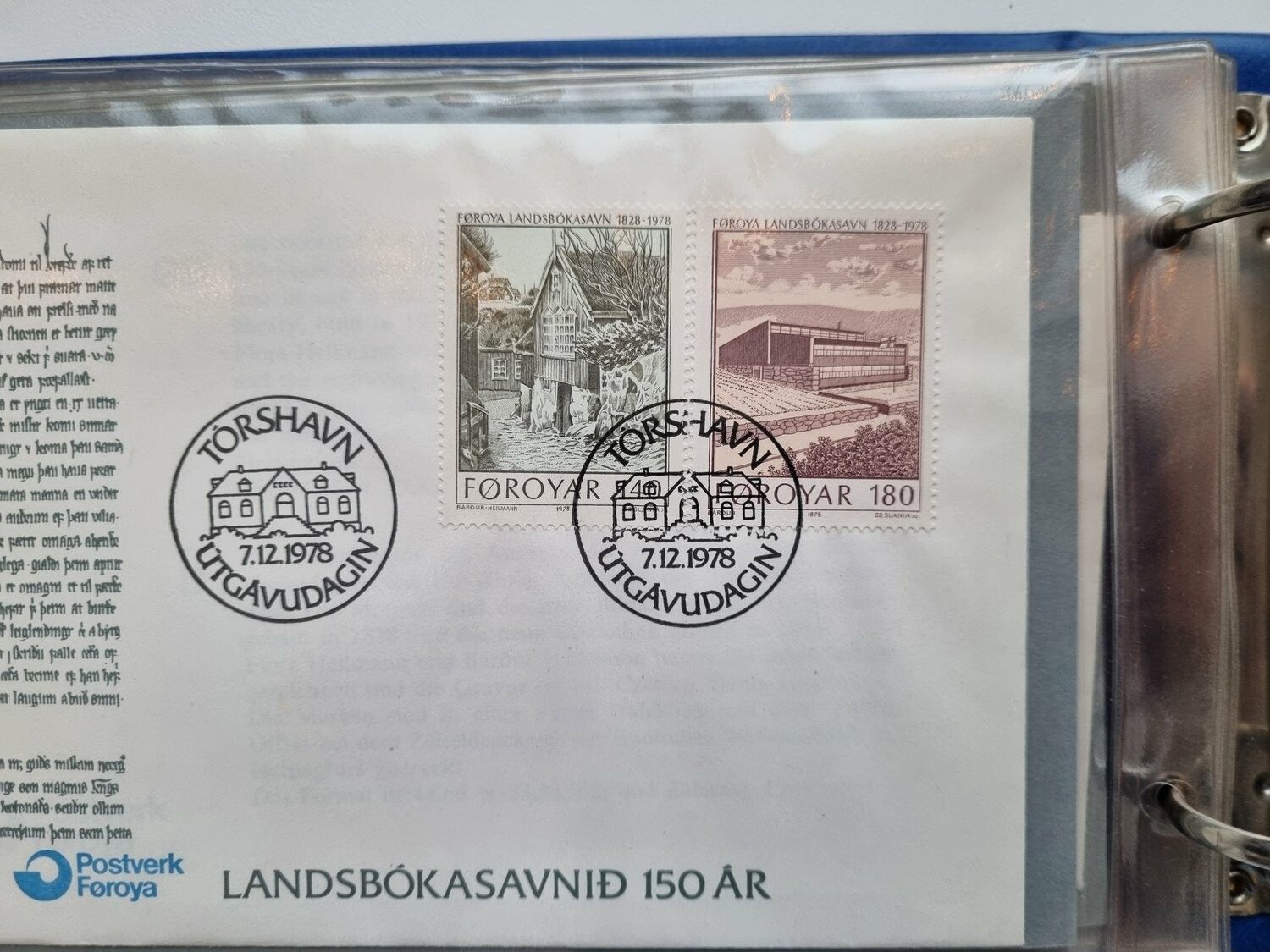 Album, 39 st brev samt frimärken över Färöarna