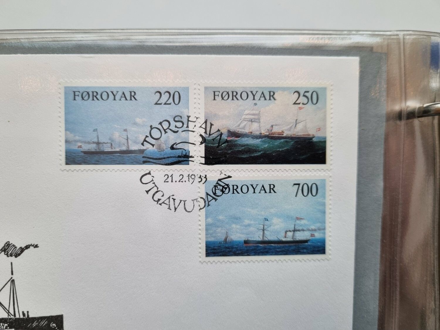 Album, 39 st brev samt frimärken över Färöarna
