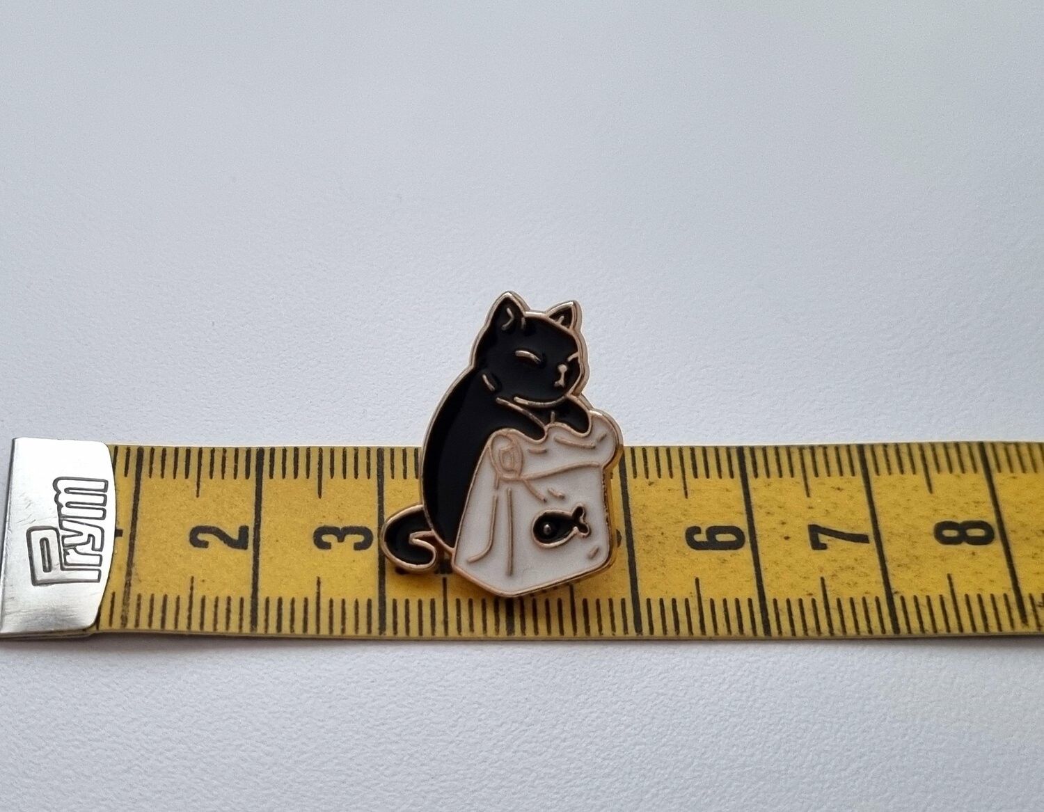 Pin, Svart katt med fiskpåse