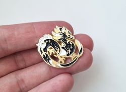 Pin Drake (svart,/vit)