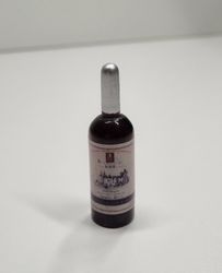 1 st miniatyr, vinflaska till dockskåp, tittskåp