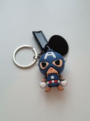 Nyckelring seriefigur Captain America - i silikon