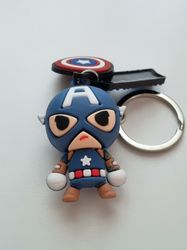 Nyckelring seriefigur Captain America - i silikon