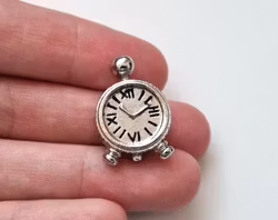 Miniatyr, Bordsklocka i metall (10 gram)